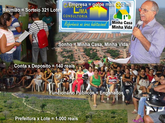 Prefeitura doa lotes a servidores enganados pela Carlos Lima Consultoria