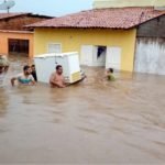 Cidade de Tuntum alagada pelas chuvas na regiao